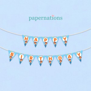 HBD Blippi Bunting Flag